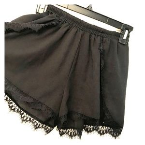 3 for $25 Black flowy shorts with lace